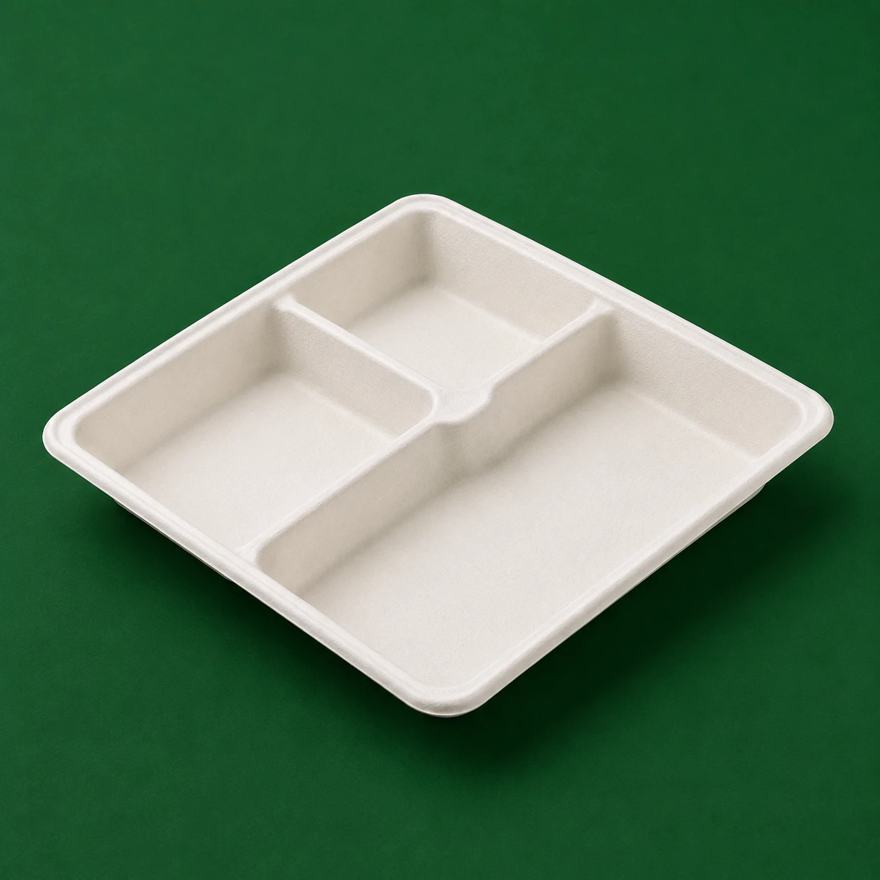 10 Inch 3 Compartment Square Plate