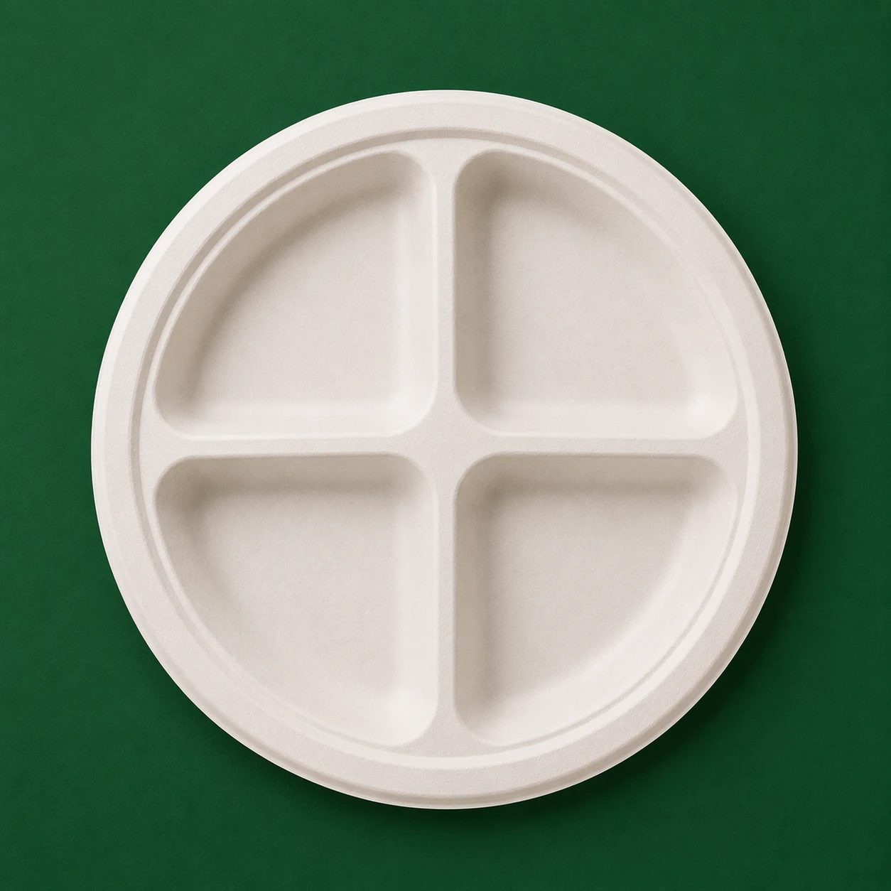 11 Inch 4 Compartment Super Round Plate