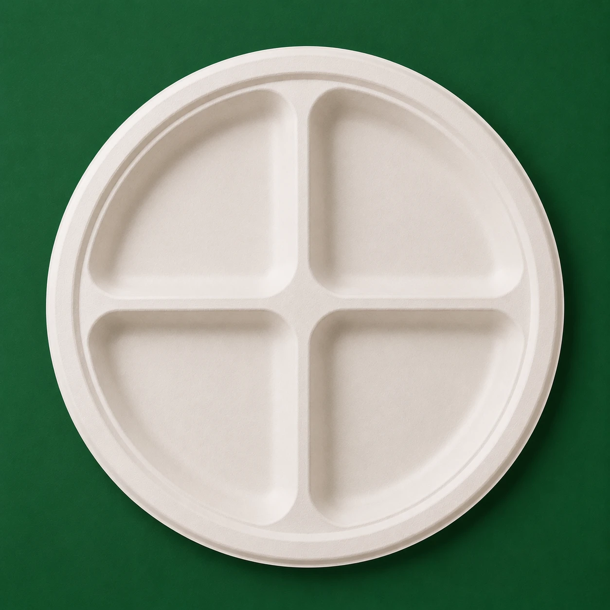 12 Inch 4 Compartment Round Plate