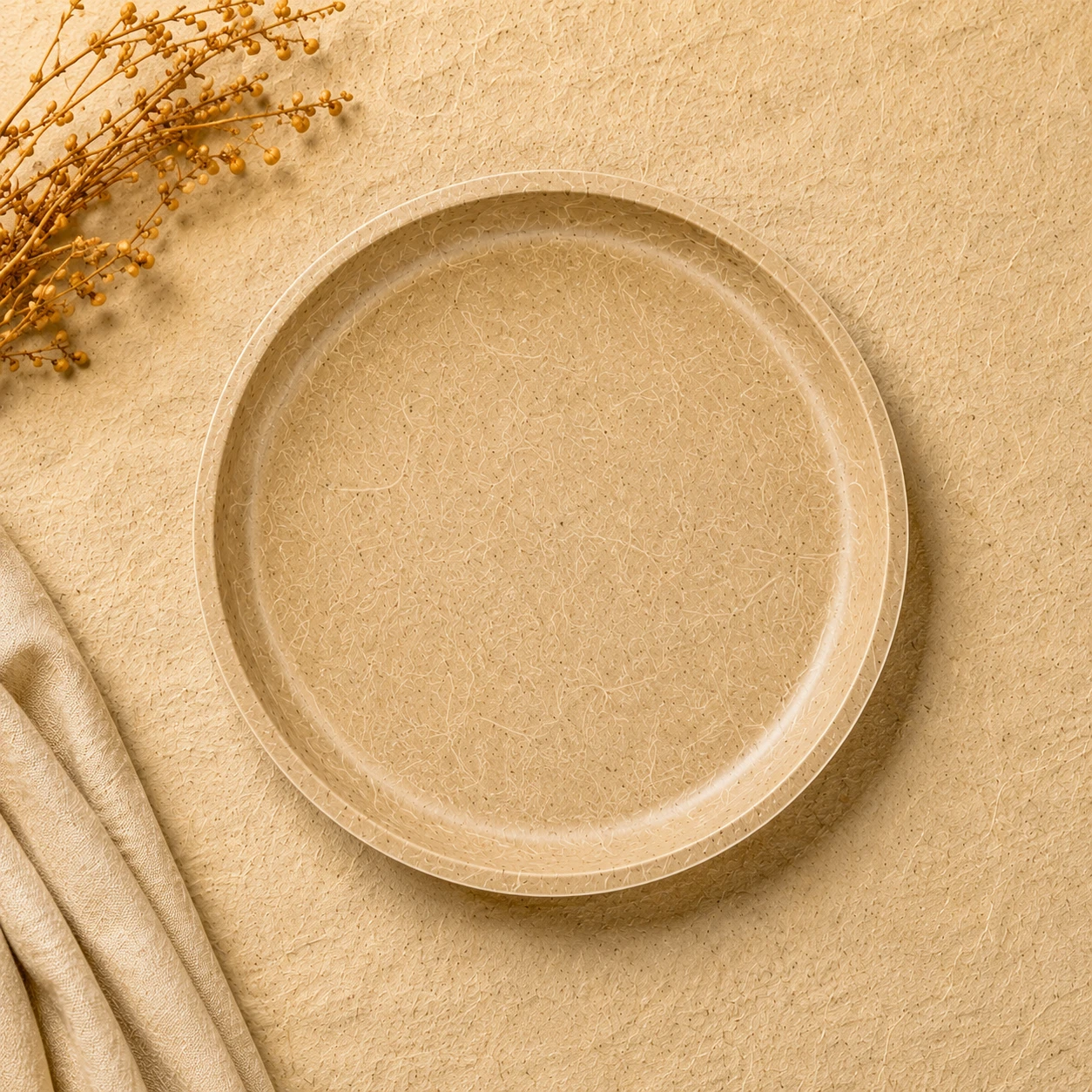 Rice Husk 12-Inch Plate