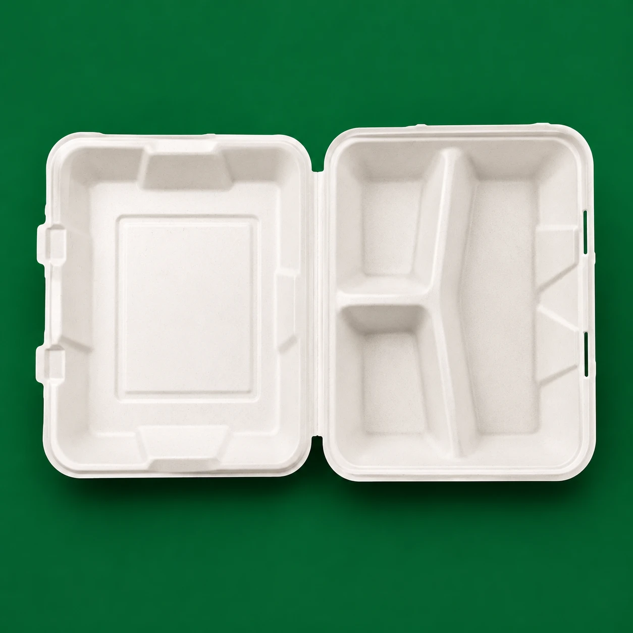 8x8 3 Compartment Clamshell Box
