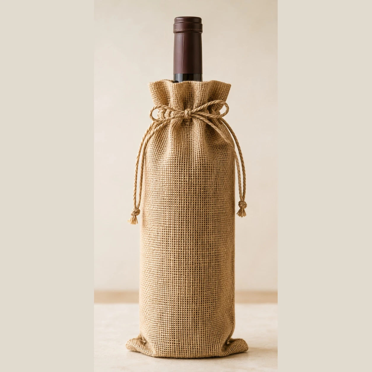 Jute Double Wine Bag