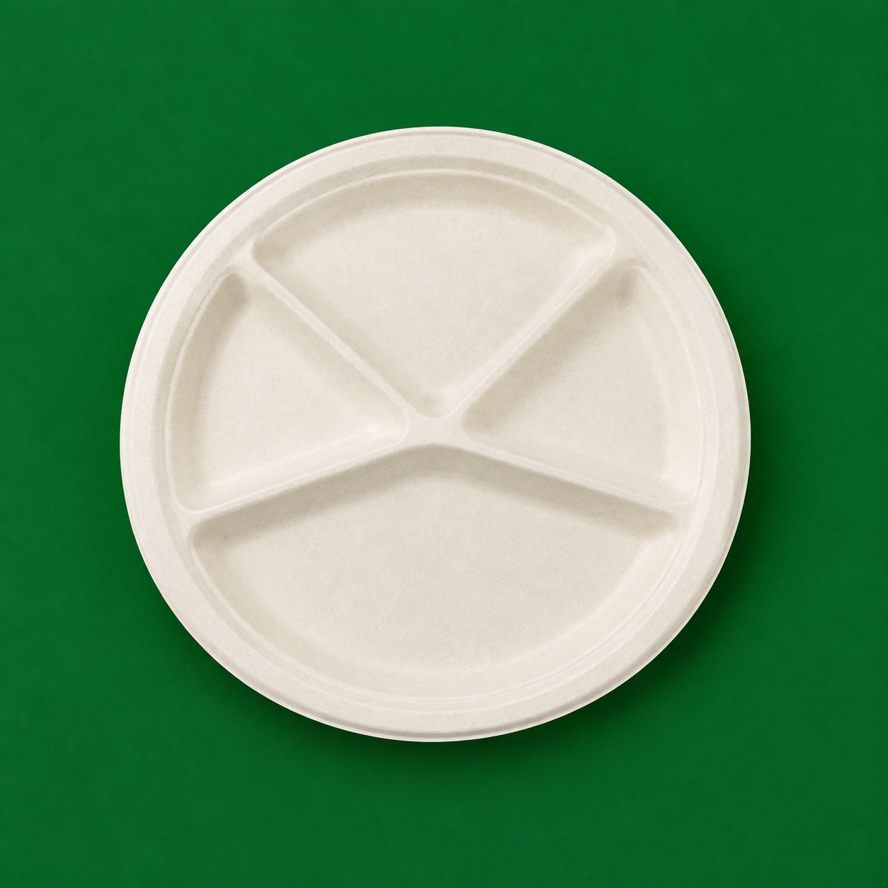 12 Inch 4 Compartment Round Plate